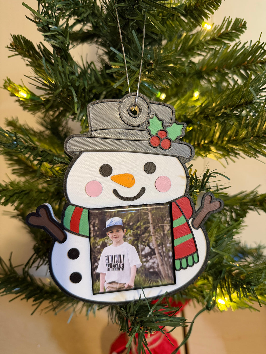 2x2 Snowman Ornament