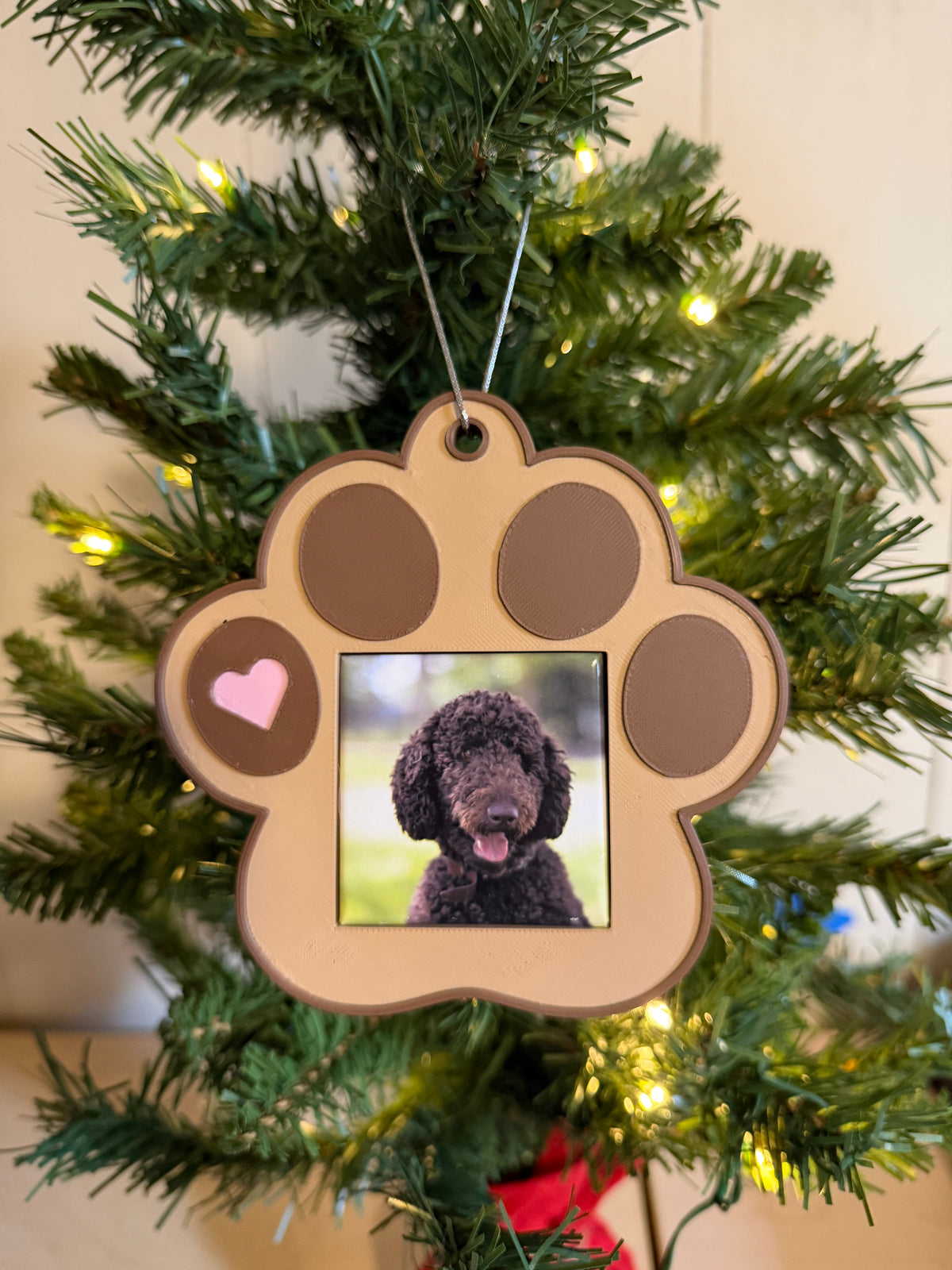 2x2 Paw Ornament