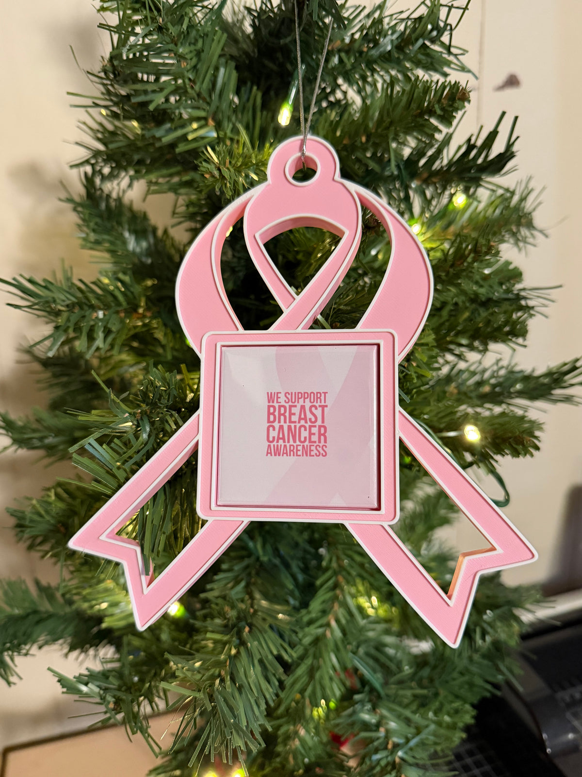 2x2 Breast Cancer Ribbon